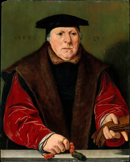 Portrait of a Man with a Rosary — Jan Cornelisz Vermeyen — praca twórcy Weronika Jabłońska na Freshwall Marketplace