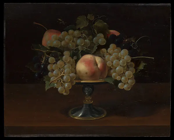 Still Life of Grapes and Peaches — Panfilo Nuvolone — praca twórcy Aleksandra Sokołowski na Freshwall Marketplace