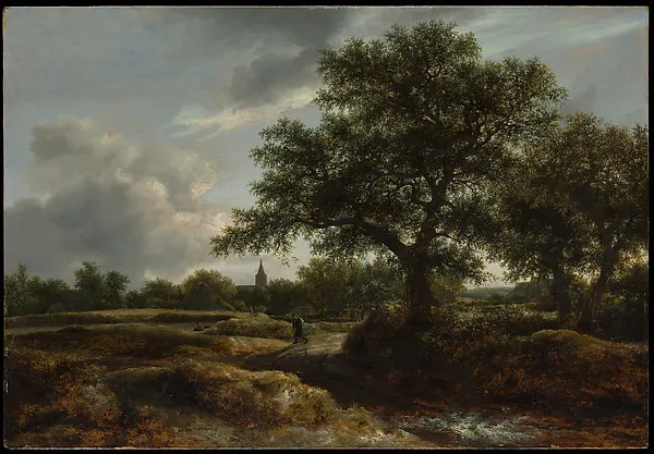 Landscape with a Village in the Distance — Jacob van Ruisdael — praca twórcy Łukasz Wójcik na Freshwall Marketplace