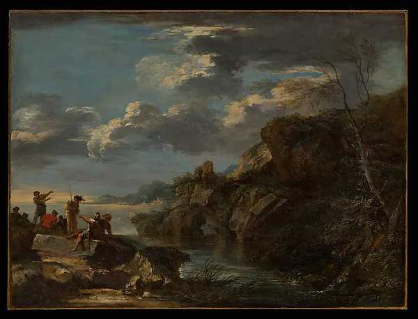 Bandits on a Rocky Coast — Salvator Rosa — praca twórcy Łukasz Dąbrowski na Freshwall Marketplace