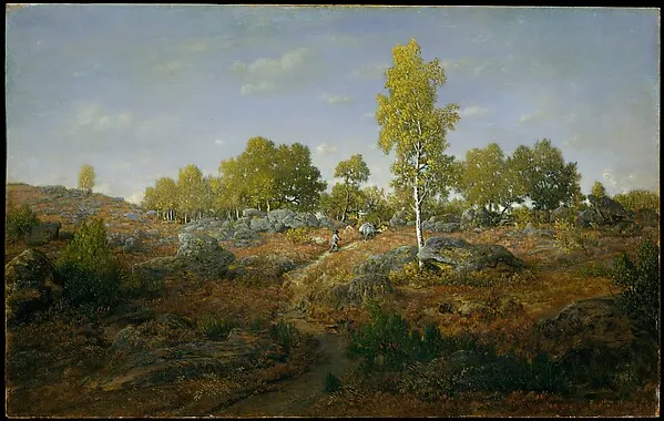 An Early Summer Morning in the Forest of Fontainebleau — Théodore Rousseau — praca twórcy Weronika Kaczmarek na Freshwall Marketplace