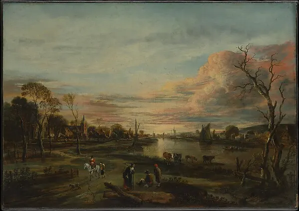 Landscape at Sunset — Aert van der Neer — praca twórcy Anna Piotrowski na Freshwall Marketplace