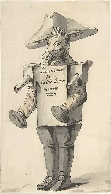 Caricature of a Printer — Jean Charles Delafosse — praca twórcy Aleksandra Sokołowski na Freshwall Marketplace