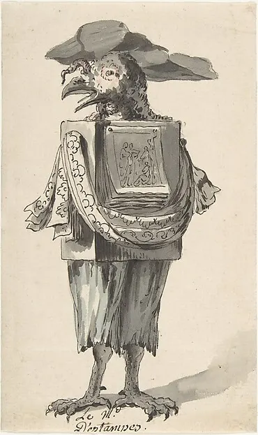 Caricature of a Print seller — Jean Charles Delafosse — praca twórcy Sebastian Wiśniewska na Freshwall Marketplace