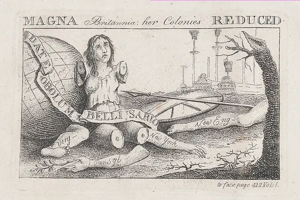 Magna Britannia: Her Colonies Reduced — Benjamin Franklin — praca twórcy Patryk Sikora na Freshwall Marketplace