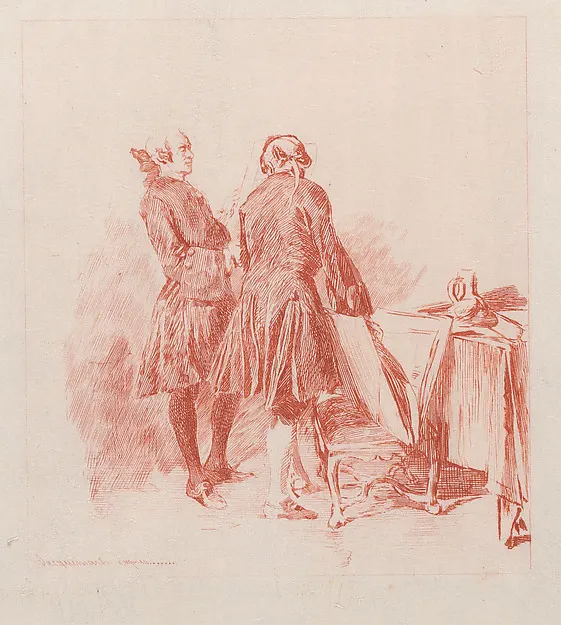 The Print Enthusiast, after a drawing by Meissonier — Jules-Ferdinand Jacquemart — praca twórcy Marcin Krawczyk na Freshwall Marketplace