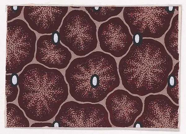 Textile Design with Animal Print Decorated with Pearls — Anonymous, Alsatian, 19th century — praca twórcy Michał Witkowski na Freshwall Marketplace