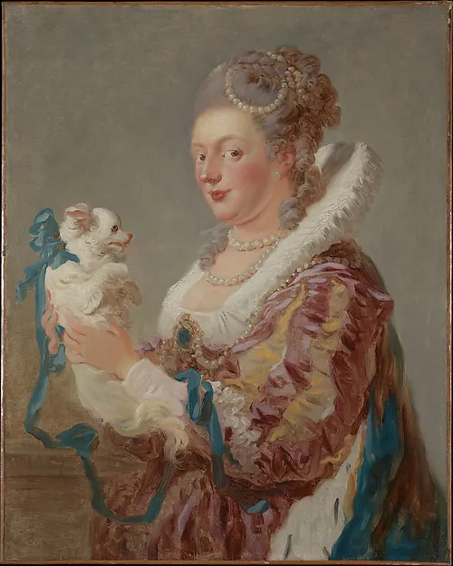 Marie Emilie Coignet de Courson (1716–1806) with a Dog — Jean Honoré Fragonard — praca twórcy Iwona Sokołowski na Freshwall Marketplace