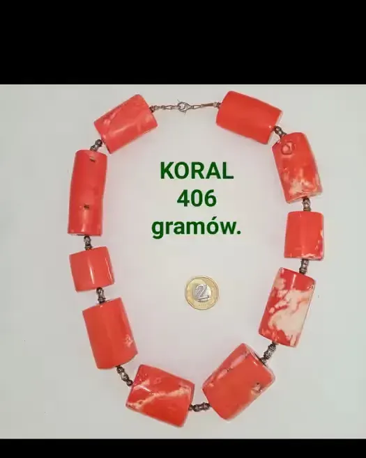 406gramów KORALOWIEC BIAŁY Barwiony Stary Naszyjnik Korale Koral Naturalny Kolia KORALOWA Walec Beczułka Walce Beczułki — praca twórcy Rafał na Freshwall Marketplace