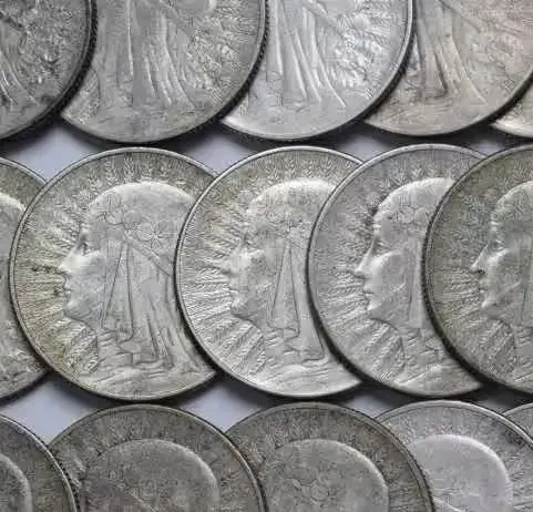 50 szt. Polonia zestaw Głowa kobiety srebro Ag750 Nominały 5zł 1932/34 — praca twórcy bosywola na Freshwall Marketplace