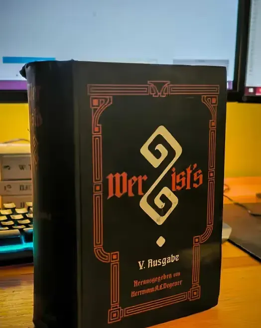 Antykwaryczna książka biograficzna Wer ist's? V. Ausgabe 1911 — praca twórcy Andrzej na Freshwall Marketplace