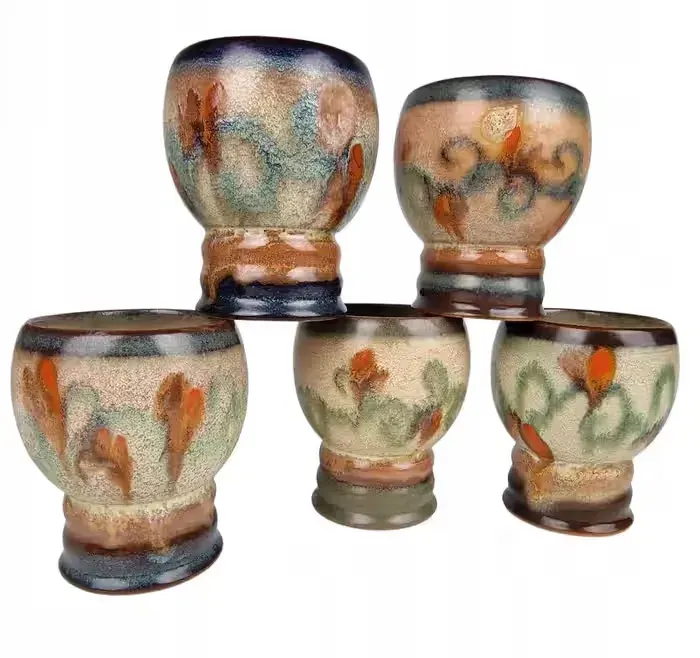 Art deco Kolekcjonerskie kubki Carstens Georgenthal lata 1920 — praca twórcy WAL - MAR na Freshwall Marketplace
