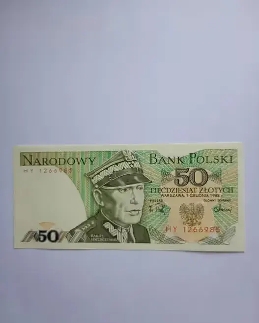 Banknot 50 zł sztywny prl — praca twórcy Nieznajomy na Freshwall Marketplace
