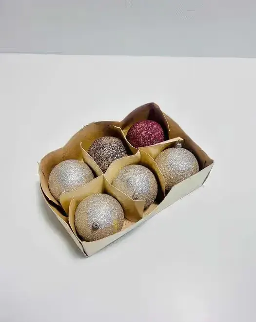 Bombki choinkowe brokatowe Vintage / Mix bombek ręczna robota PRL — praca twórcy Sklepik na Freshwall Marketplace