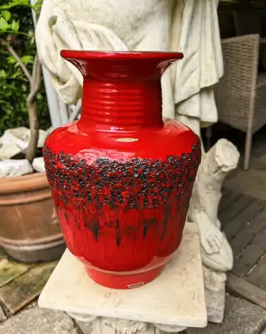 Ceramiczny wazon podłogowy, Kreutz Keramik, Fat Lava, intensywny kolor — praca twórcy gregorik na Freshwall Marketplace