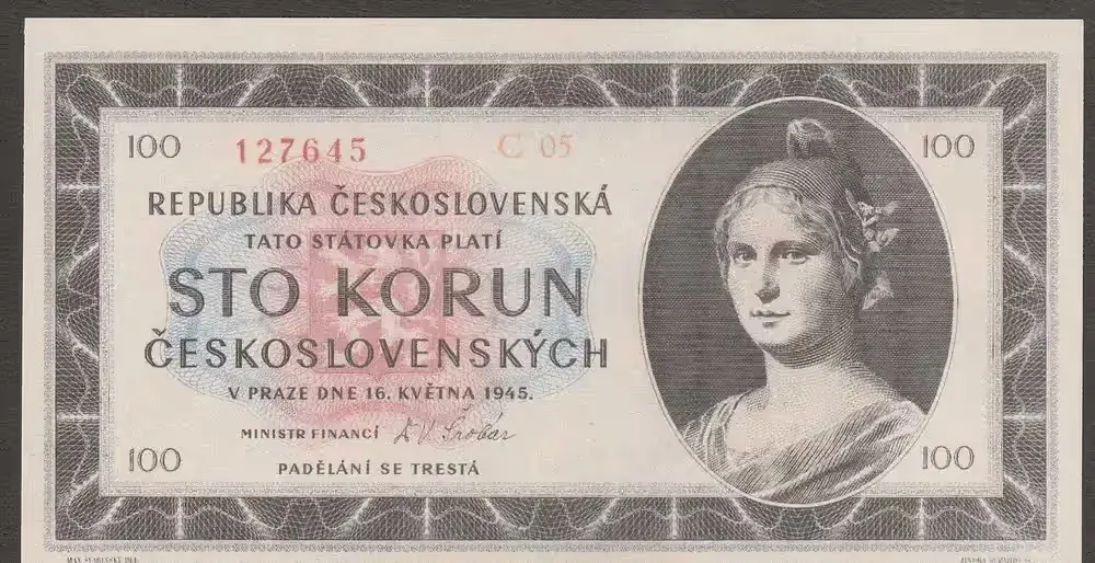 Czechosłowacja 100 koron 1945 — praca twórcy Wanjak na Freshwall Marketplace
