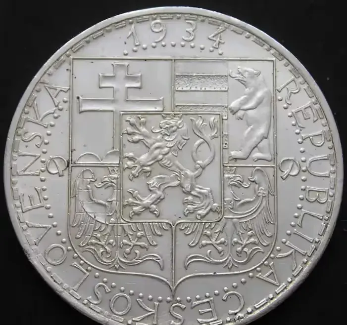 Czechosłowacja 20 koron 1934 - trzy osoby - srebro - 2 — praca twórcy Kuliaqan2 na Freshwall Marketplace