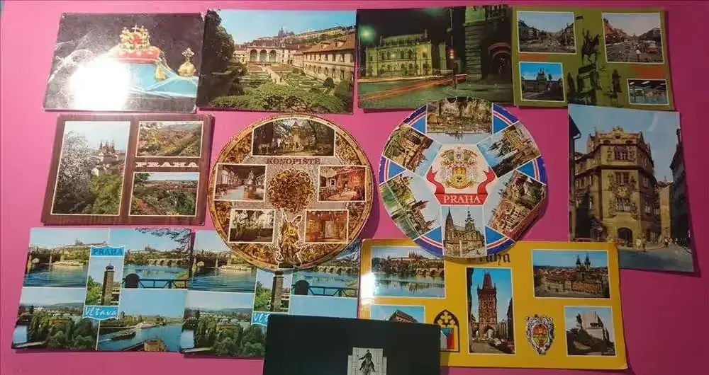 Czechy Praga Praha 11 Sztuk Stare Pocztówki Widokówki z PRLu — praca twórcy R2d2 na Freshwall Marketplace
