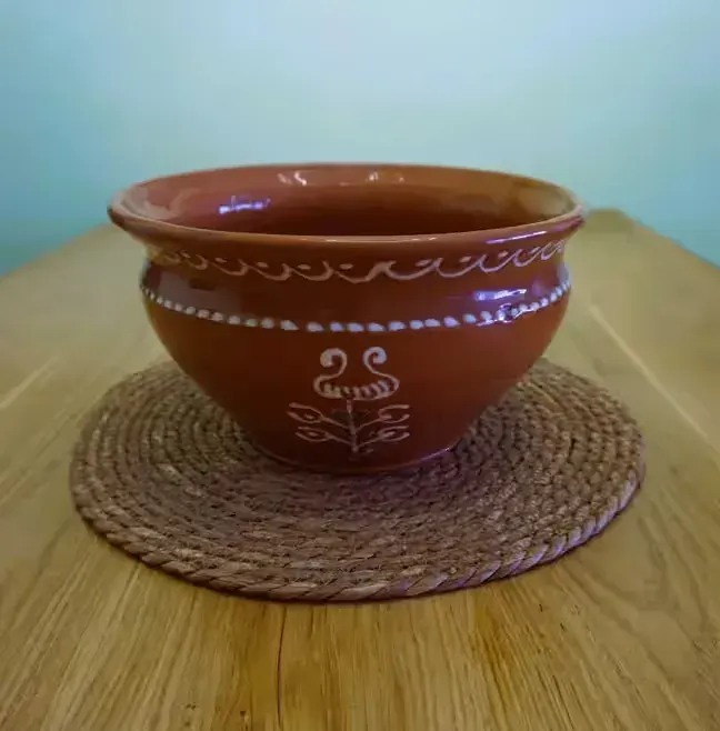 Duża donica ceramiczna Necel Kartuzy duży tulipan PRL — praca twórcy Ewa na Freshwall Marketplace