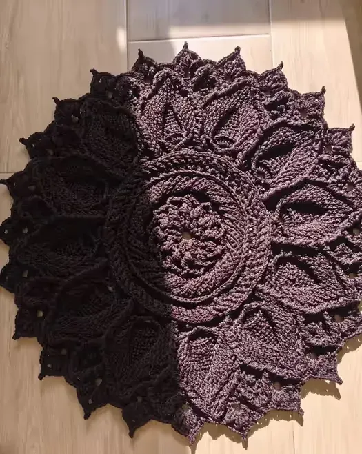 Dywan 3D na szydełku ręcznie robiony ze sznurka 75 cm — praca twórcy Natallia na Freshwall Marketplace