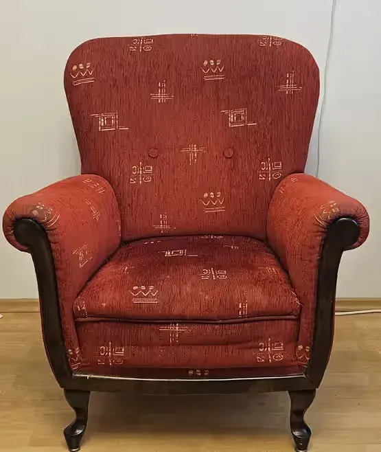 Fotel retro uszak PRL na sprężynach — praca twórcy Andrzej na Freshwall Marketplace