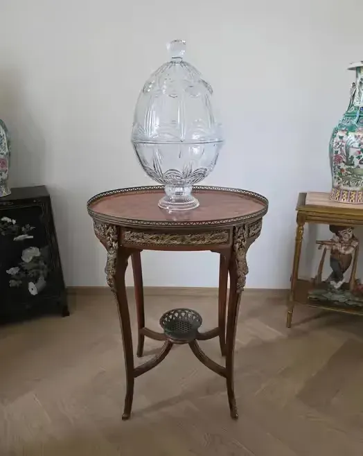 Francuski Stolik Gueridon ok. 1900 Pałacowy Sygnowany Postument 88cm — praca twórcy StittGallery na Freshwall Marketplace