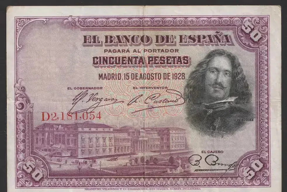 Hiszpania 50 peset 1928 - Diego Velasquez - D2 — praca twórcy Kuliaqan2 na Freshwall Marketplace