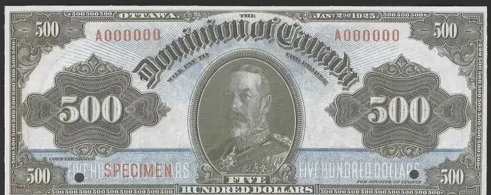 Kanada 500 dolarów 1923 - Jerzy V — praca twórcy Wanjak na Freshwall Marketplace