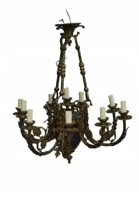 Królewski Gigant Paryski Żyrandol z Brązu + Lampa - BIAŁY KRUK 70cm — praca twórcy AntykiDecco na Freshwall Marketplace