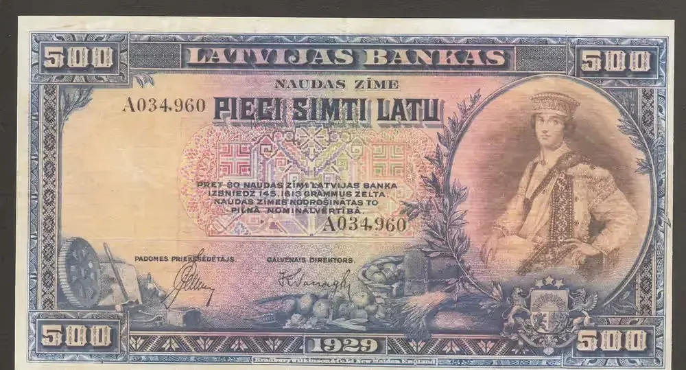 Łotwa 500 latu 1929 — praca twórcy Wanjak na Freshwall Marketplace