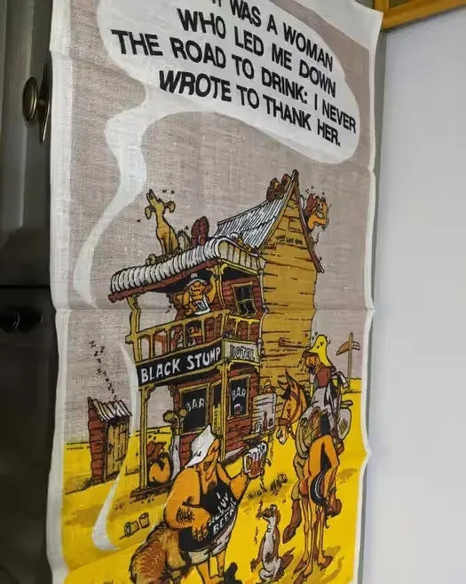 Makatka, serweta, ścierka len Vintage 47,5x80 PRL rarytas — praca twórcy BEATA SOLAK na Freshwall Marketplace