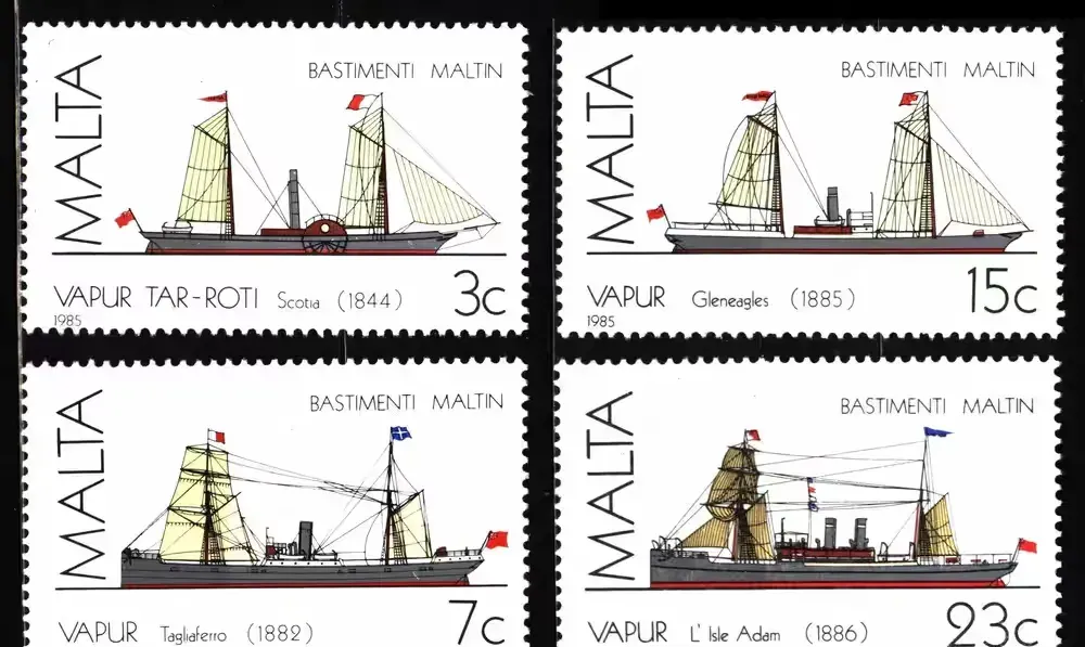 Malta 1985 Mi 739-742 Statki maltańskie (3 seria) MNH — praca twórcy Marek na Freshwall Marketplace