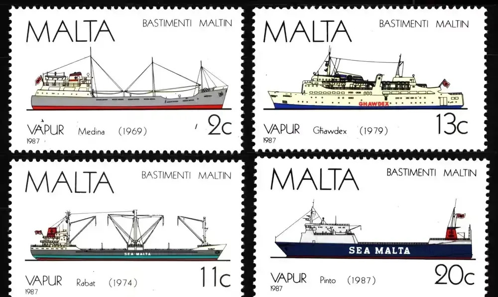Malta 1987 Mi 775-778 Statki maltańskie (5 seria) MNH — praca twórcy Marek na Freshwall Marketplace