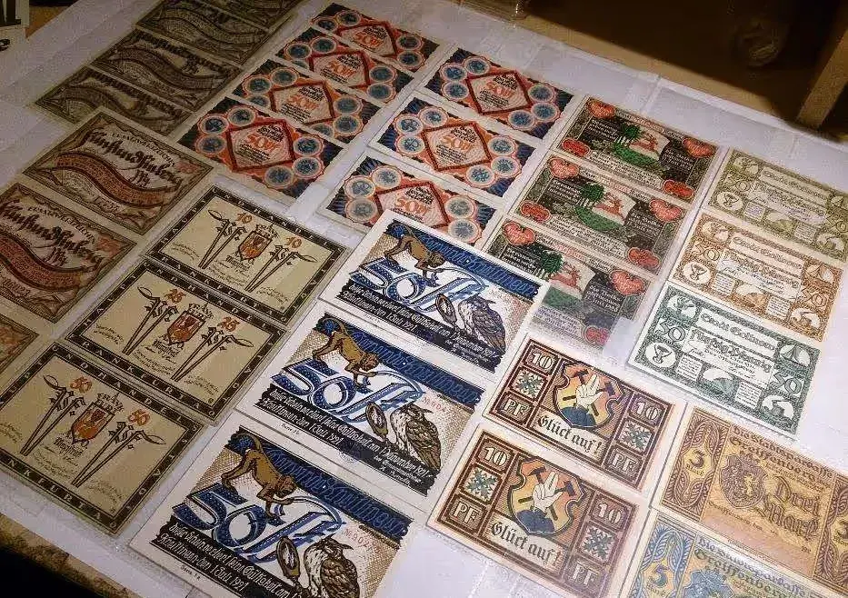 OKAZJA stare banknoty pieniądze notgeld niemieckie ponad 125 lat — praca twórcy Piotr na Freshwall Marketplace