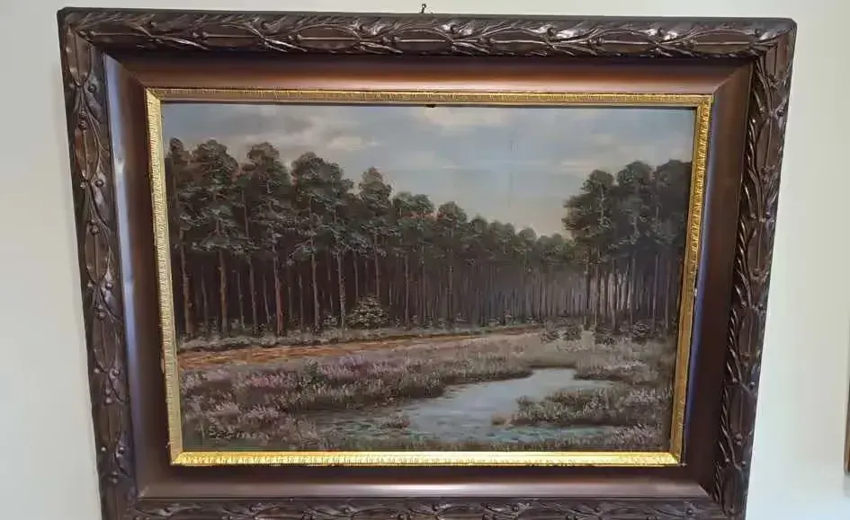 Olej na tekturze malarskiej 1939 rok , podpisany — praca twórcy Sebastian na Freshwall Marketplace