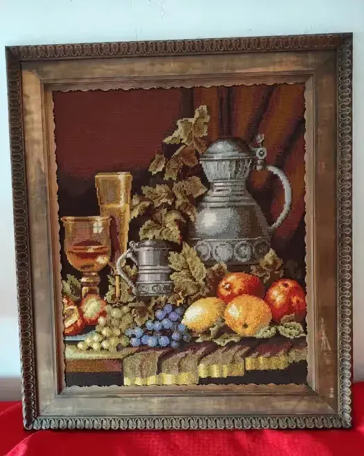 Oraz owoce haft krzyżykowy wyjatkowa rama — praca twórcy Danek na Freshwall Marketplace