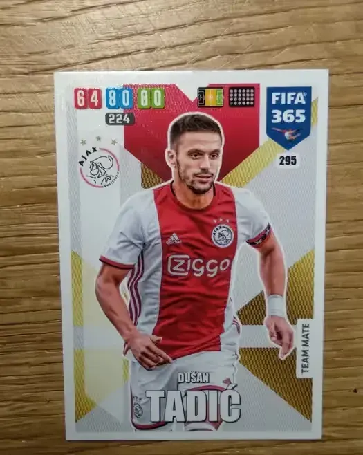 Panini Karta FIFA 365, 2020 Dusan Tadić nr 295 Ajax Amsterdam — praca twórcy Dorota na Freshwall Marketplace