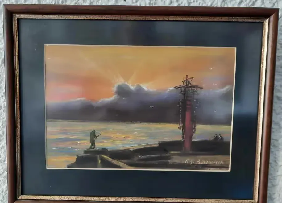 Pejzaż Nadmorski Abstrakcja Pastel Sygnowana — praca twórcy galeriaszafa na Freshwall Marketplace