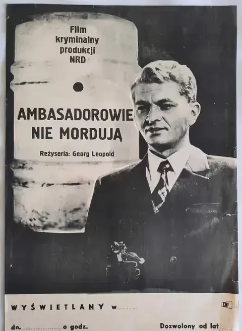 Plakat Filmowy Ambasadorowie Nie Mordują ok. 1970 r. Oryginał Vintage PRL — praca twórcy galeriaszafa na Freshwall Marketplace