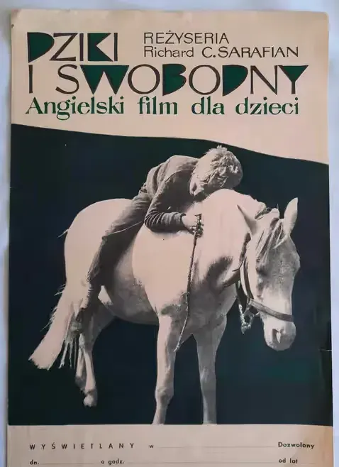 Plakat Filmowy Dziki i Swobodny ok. 1970 r. Oryginał Vintage PRL — praca twórcy galeriaszafa na Freshwall Marketplace
