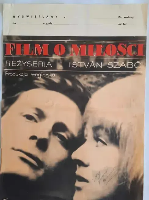 Plakat Filmowy Film o Miłości ok. 1970 r. Oryginał Vintage PRL — praca twórcy galeriaszafa na Freshwall Marketplace