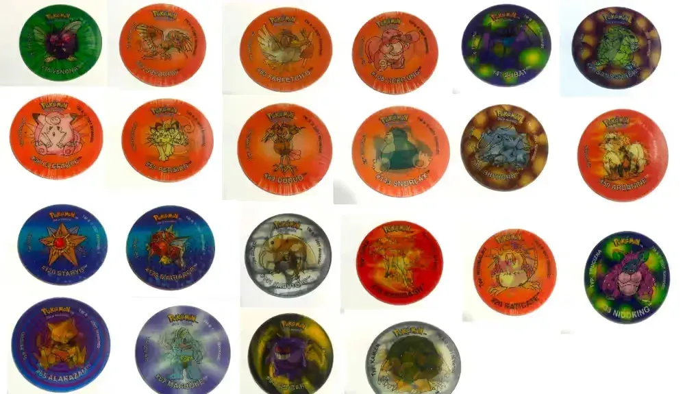 Pokemon Tazo 3D seria 1 i 2 zestaw 22 sztuk żetony retro kolekcja z lat 2001 2002 — praca twórcy IG88 na Freshwall Marketplace
