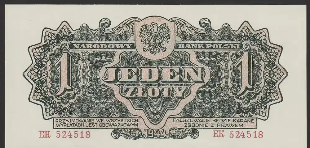Polska 1 złoty 1944 - lubelska — praca twórcy Wanjak na Freshwall Marketplace