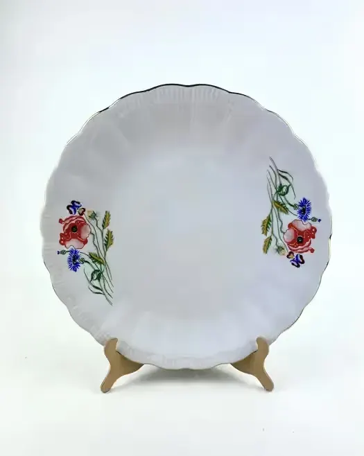 Porcelanowy duży talerz do serwowania maki kwiaty polne Wałbrzych — praca twórcy Retrospekcja na Freshwall Marketplace