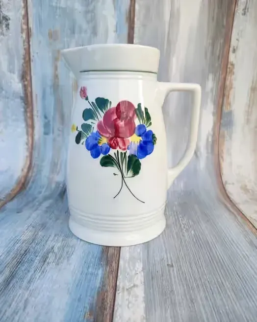 Porcelanowy dzbanek Lilien Porzellan - vintage  motyw kwiatowy — praca twórcy skarbywyszukane na Freshwall Marketplace