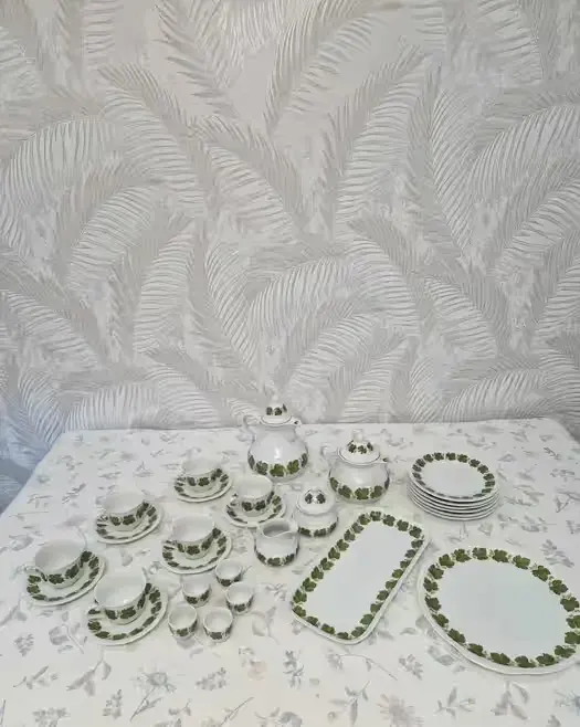 Porcelanowy zestaw śniadaniowy kawowy Edelstein lata 50-70 — praca twórcy Paul na Freshwall Marketplace