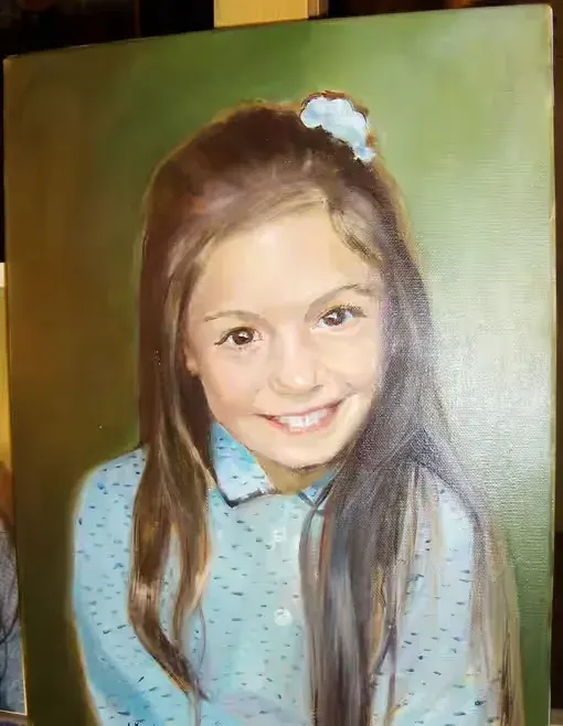 Portret olejny na podstawie zdjecia — praca twórcy Andrzej Masianis na Freshwall Marketplace