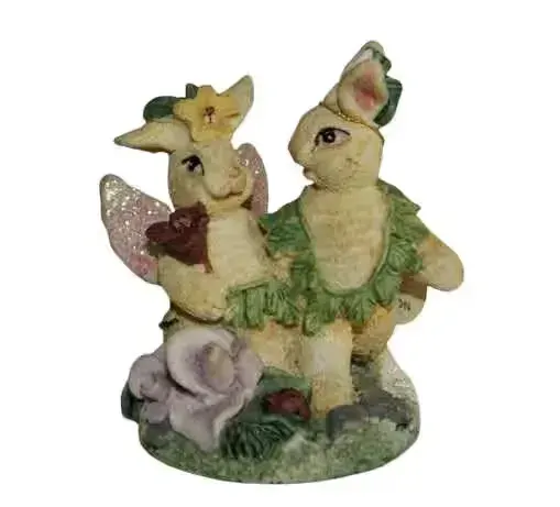 Regency Art ceramiczna kolekcjonerska figurka króliki — praca twórcy Aleksandra na Freshwall Marketplace