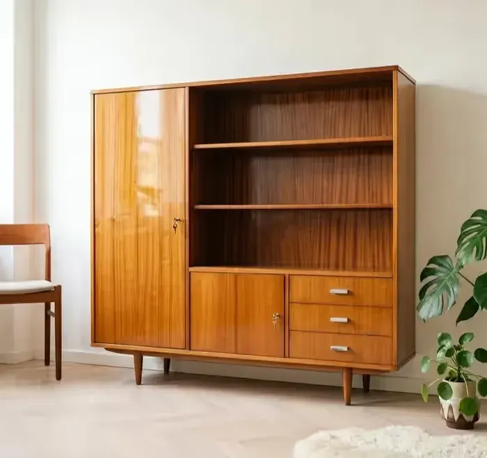 retro regał prl komoda kredens szafa meblościanka vintage mid century modern loft design polski — praca twórcy Urszula na Freshwall Marketplace