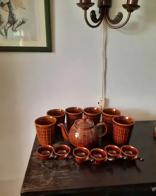 Sprzedam szkło, porcelit, zestaw Irena, świecznik Sowa, PRL, fajans. — praca twórcy Piotr na Freshwall Marketplace